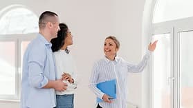 Agent showing a property